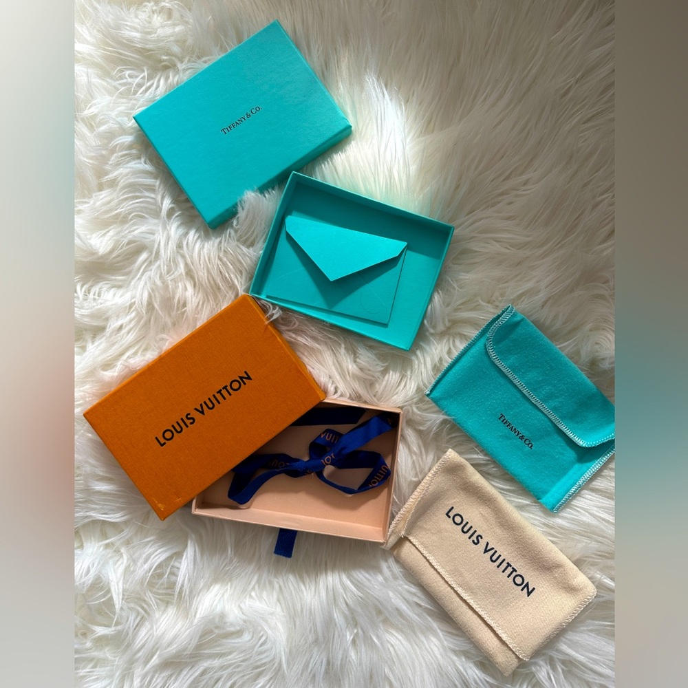 Tiffany and louis vuitton gift boxes